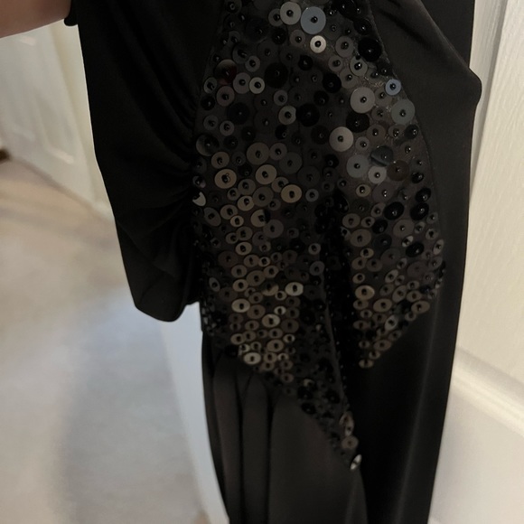 Jessica Simpson one shoulder black cocktail dress - Picture 3 of 6